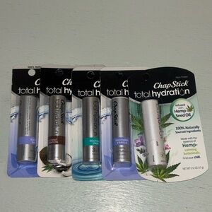 SET OF 5 CHAP STICK TOTAL HYDRATION LIP BALM